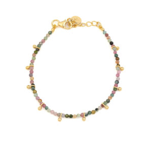 Tourmalines Bracelet - 925 Sterling Silver and Gold Plated