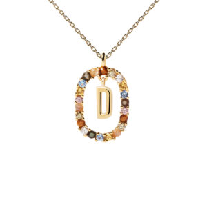 PD Paola Letter D Necklace - 18k Gold plating
