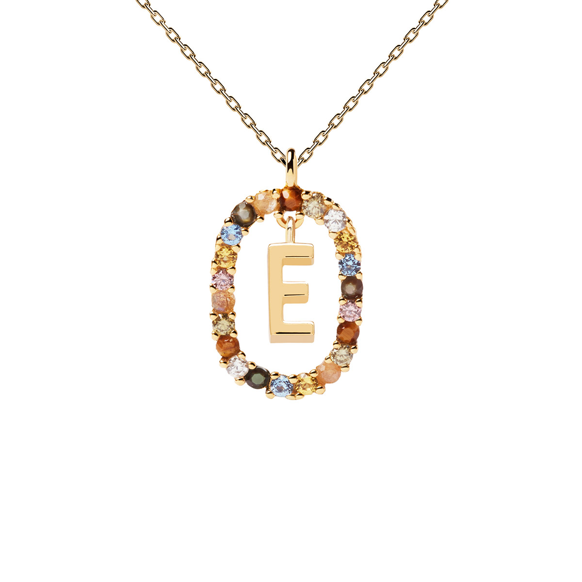 PD Paola Letter E Necklace - 18k Gold plating - GREEK ROOTS