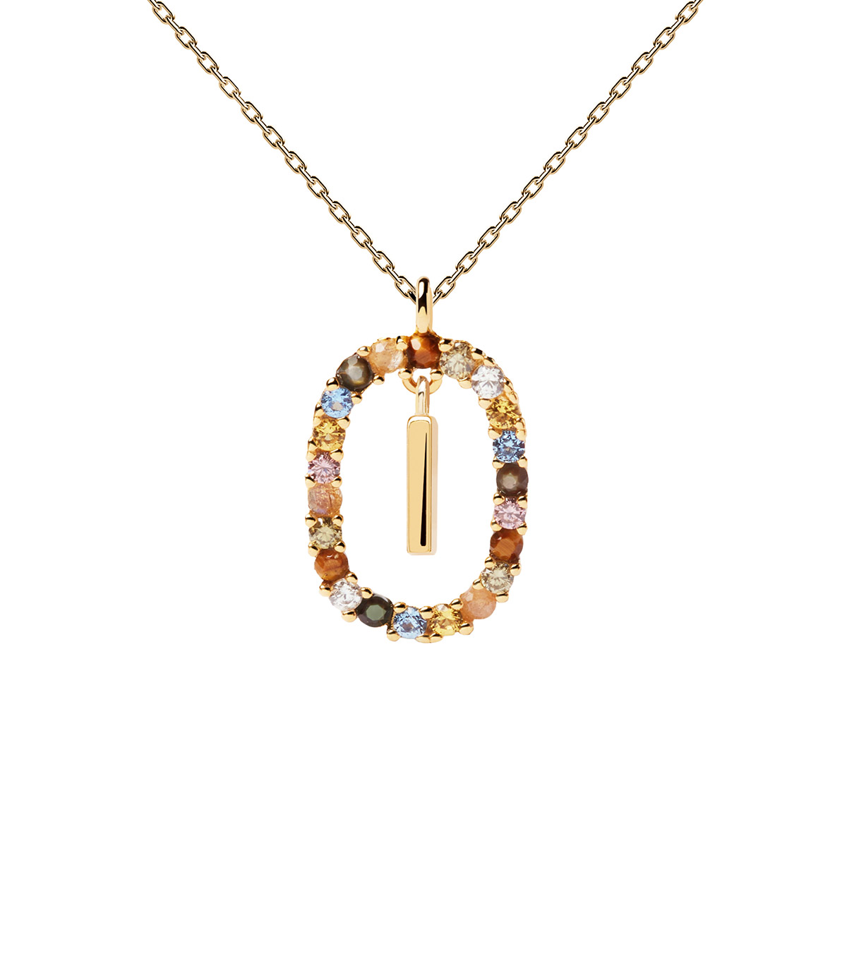 PD Paola Letter I Necklace - 18k Gold plating - GREEK ROOTS