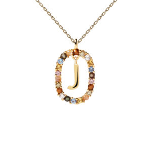 PD Paola Letter J Necklace - 18k Gold plating