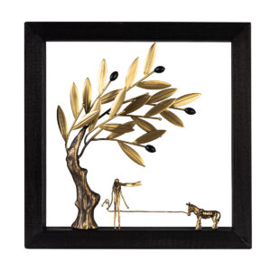 Διακοσμητικό Ξύλινο Κάδρο 25X25cm – Στο χωριό Ορείχαλκος