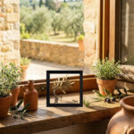 In the village – Wood Art Frame 25X25cm - Image 2