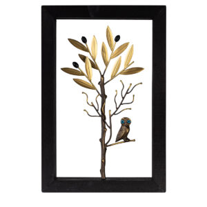 Wisdom Owl at Olive Branch - Wood Art Frame