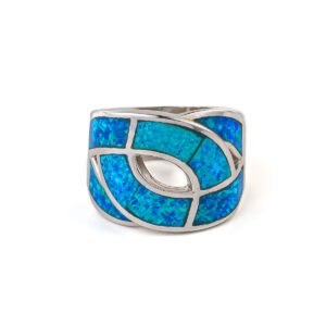 blue opal ring