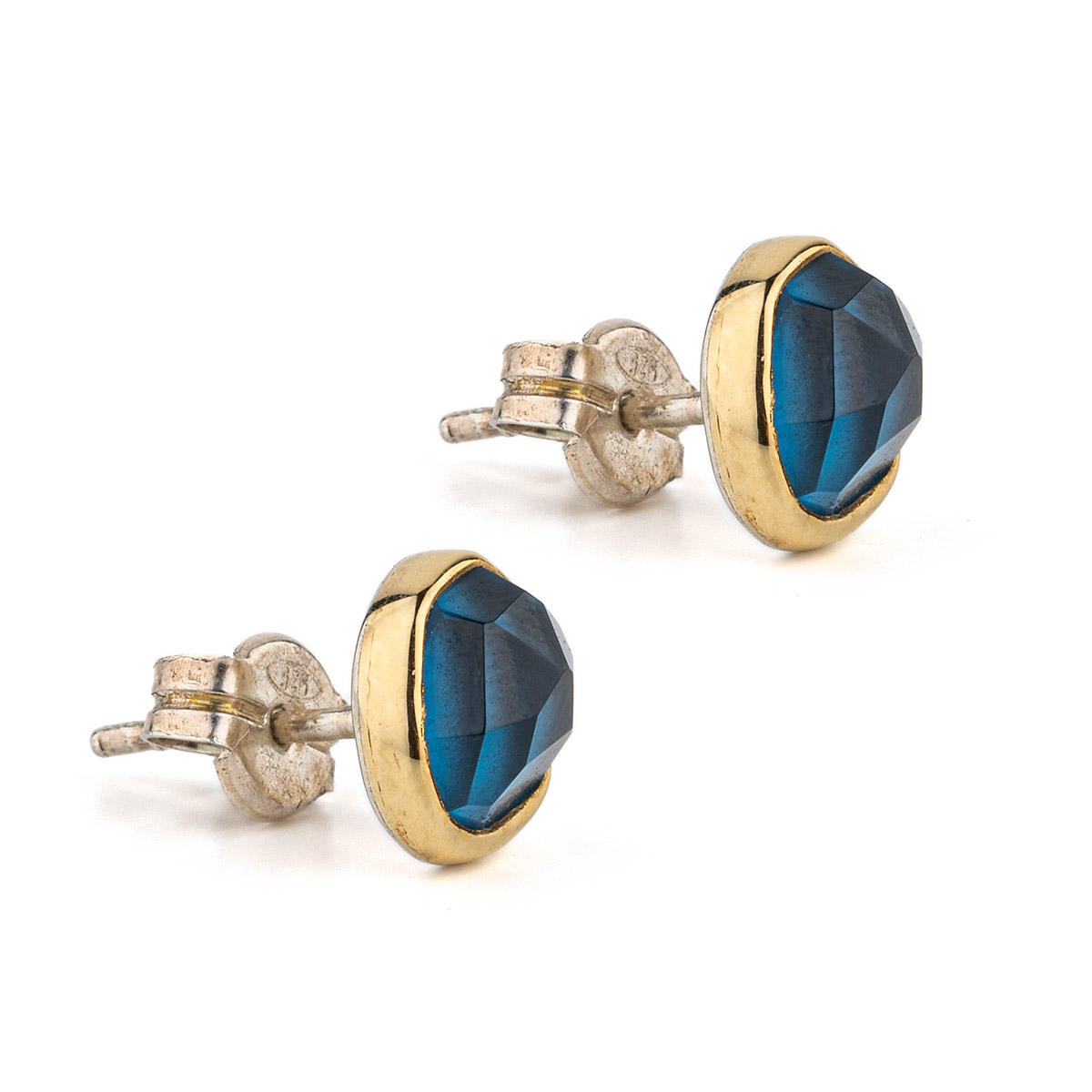 London Topaz Earrings – 18K Gold and Sterling Silver - GREEK ROOTS