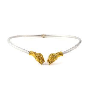 Lion Head Necklace – 925 Sterling Silver and Gold Plated