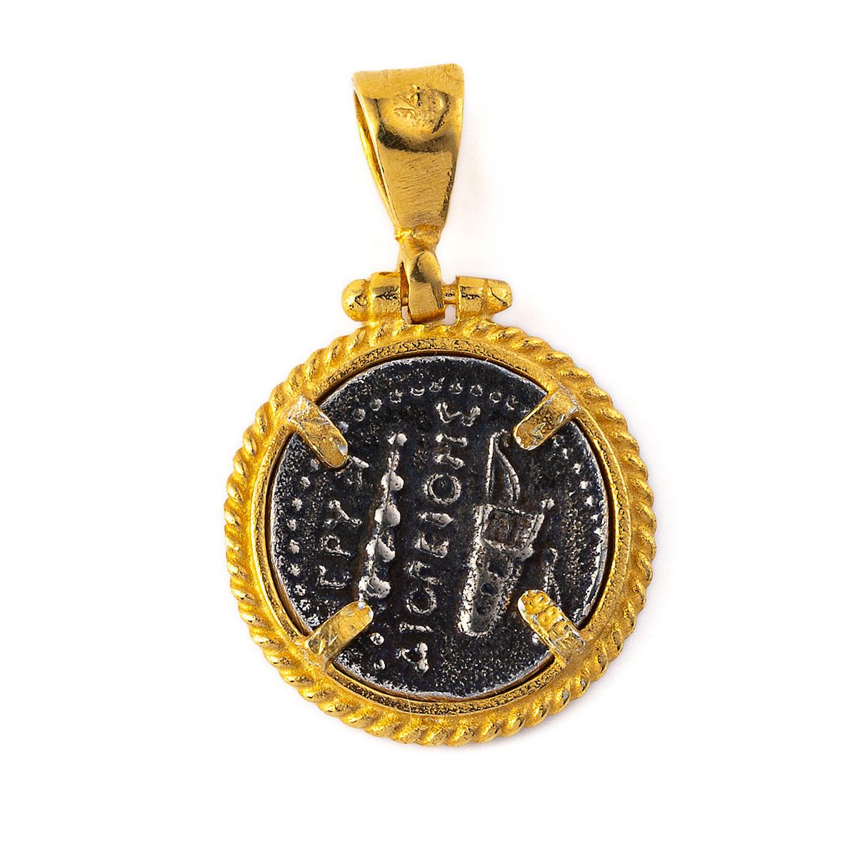 Hercules Pendant - 925 Sterling Silver Gold Plated - GREEK ROOTS