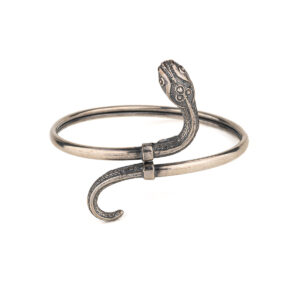 Snake Cuff Bracelet – 925 Sterling Silver and Gold Plated - GREEK ROOTS