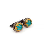 amazonite stud earrings