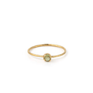 Peridot Stackable Ring - Sterling Silver and Gold Plated