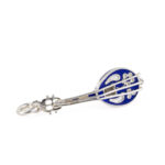 Greek Bouzouki Pendant Necklace with Blue Enamel