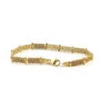 Byzantine Bracelet with Zircon - Sterling Silver & Gold Plated