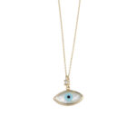 Evil Eye Necklace – 9K Gold and Zircon