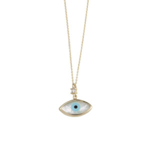 Evil Eye Necklace – 9K Gold and Zircon