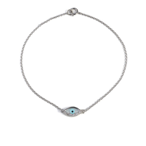 Zirconia Evil Eye Bracelet – Sterling Silver 925