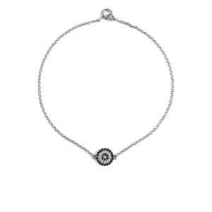 Round Evil Eye Bracelet – Sterling Silver 925