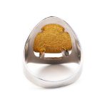 Sterling Silver Gold Plated Minoan Phaistos Disc Ring - Image 5