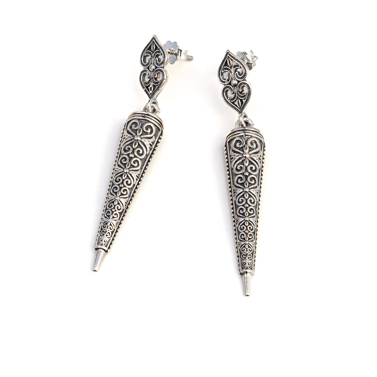 Byzantine earrings shop sterling silver