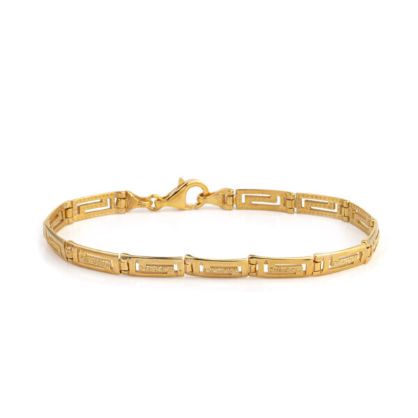 Greek Key Meander Link Bracelet