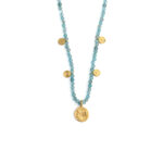 Sterling Silver Chain Necklace with Drop Goddess Athena Coin