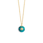 Round Turquoise Eye Necklace