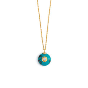Round Turquoise Eye Necklace