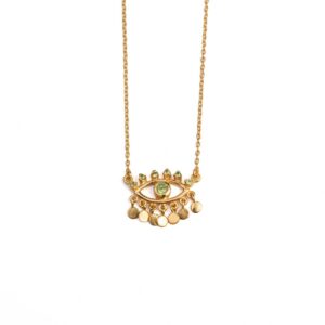 Eye Necklace with Peridot