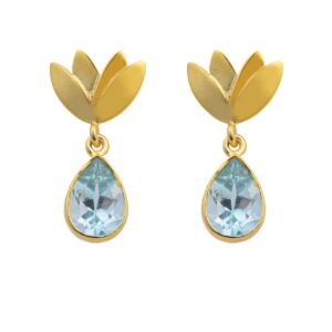 Blue Topaz Tulip Earrings