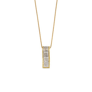 Greek Key Meander Lace Pendant