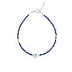 Round Evil Eye Lapis Bracelet