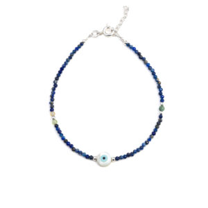 Round Evil Eye Lapis Bracelet
