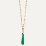 PDPAOLA Green Aventurine Large Drop Pendant
