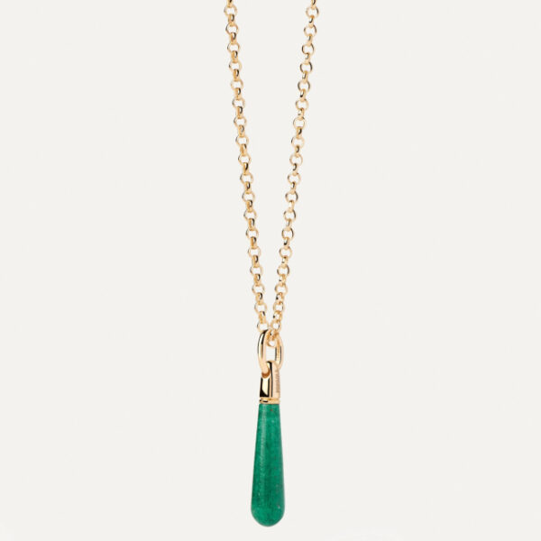 PDPAOLA Green Aventurine Large Drop Pendant