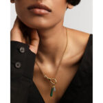 PDPAOLA Green Aventurine Large Drop Pendant