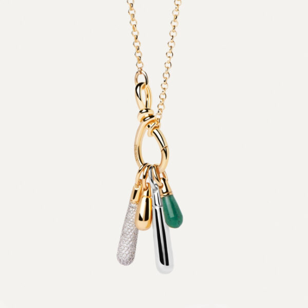 PD PAOLA Green Aventurine Drop Pendant
