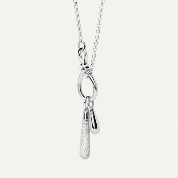PDPAOLA Stacker Clasp Silver Chain Necklace