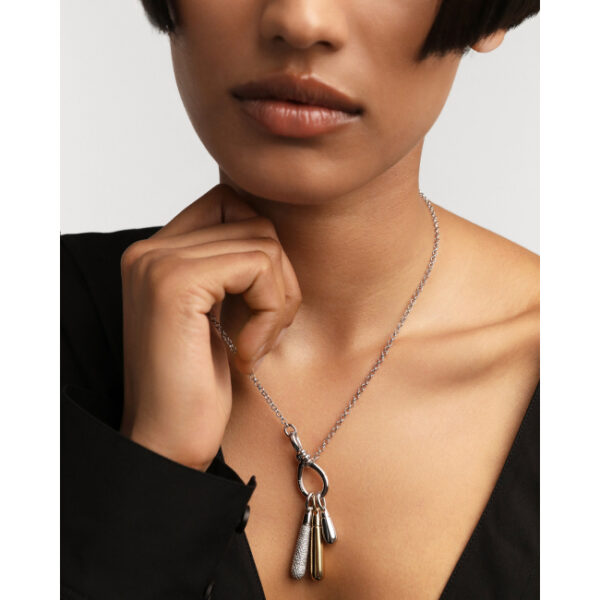 PDPAOLA Stacker Clasp Silver Chain Necklace