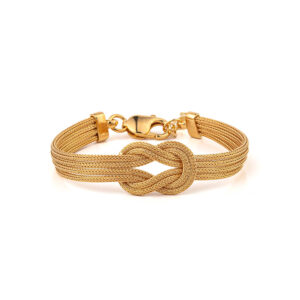 Knot Chain Bracelet Gold Plated
