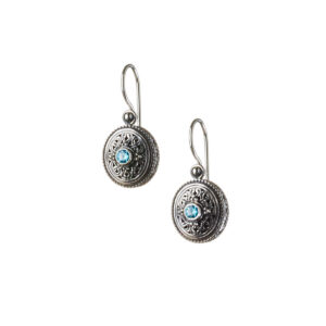 Gerochristo - Garden Shadows Oval Earrings with cubic zirconia