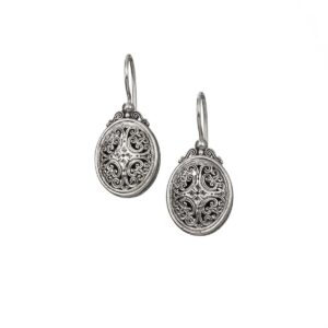 Gerochristo - Mediterranean round earrings in 925 Sterling Silver
