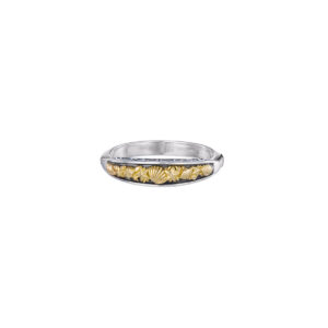 Gerochristo - Shells and starfish ring in 18K Gold and Sterling Silver