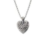 Garden Shadows Big Heart Pendant in Sterling Silver