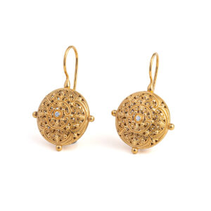 Kallisto Round Earrings Gold plated silver 925