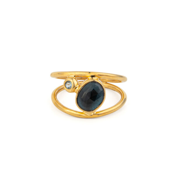 London Topaz Circle Ring