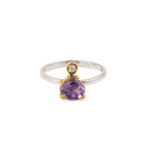 Amethyst Teardrop Ring