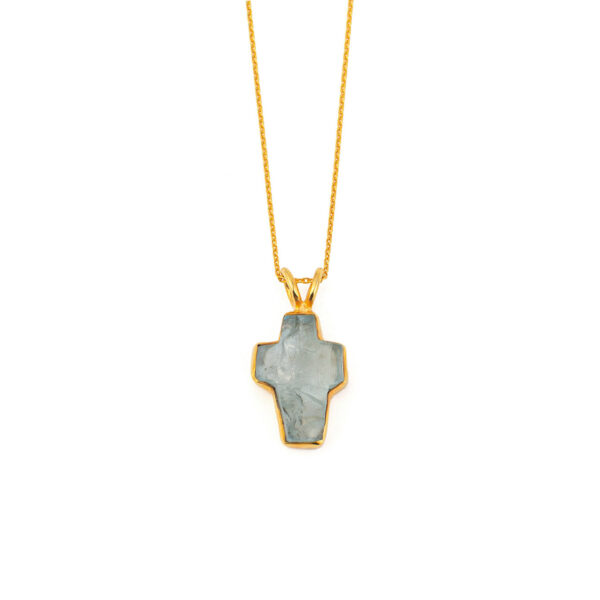 Blue topaz Cross Necklace