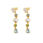 Multistone Dangle Earrings