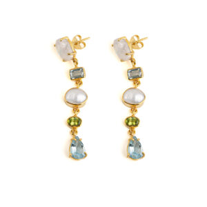 Multistone Dangle Earrings