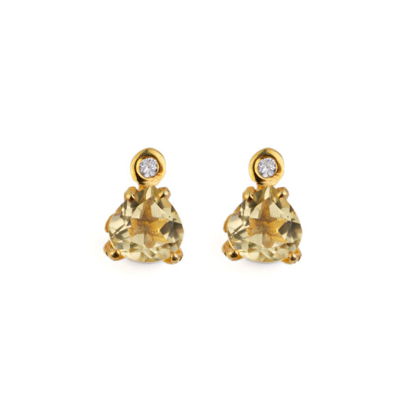 Lemon Quartz Stud Earrings